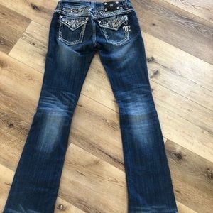 Miss Me Animal Print Boot Cut Jeans- Size 28